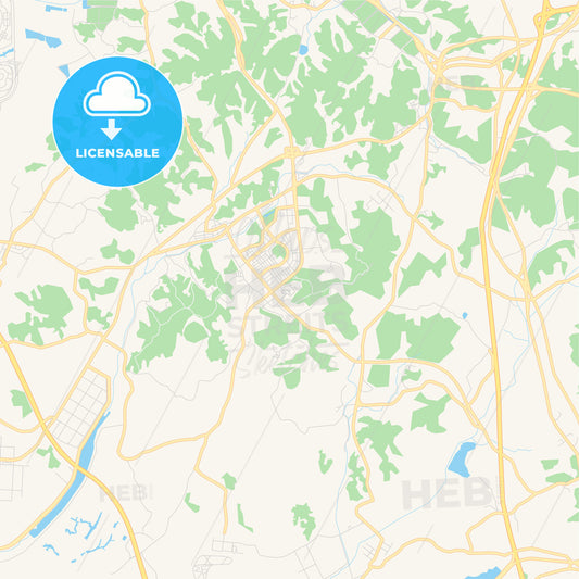 Printable street map of Hwaseong, South Korea