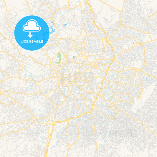 Printable street map of Ibadan, Nigeria