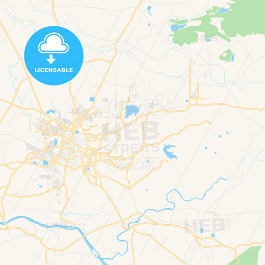 Printable street map of Jabalpur, India