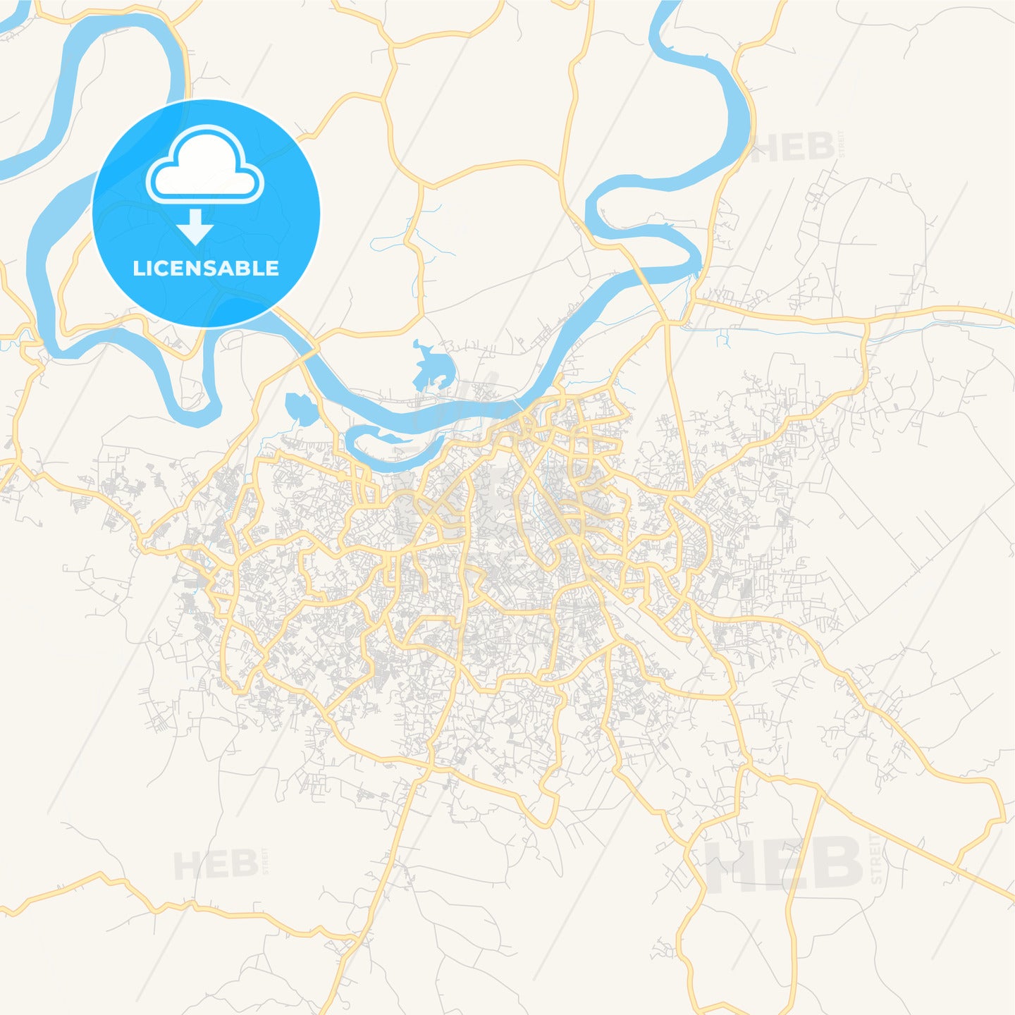 Printable street map of Jambi, Indonesia