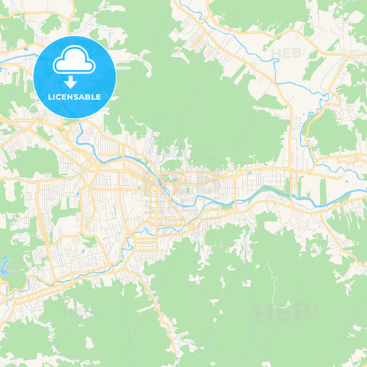 Printable street map of Jaragua do Sul, Brazil