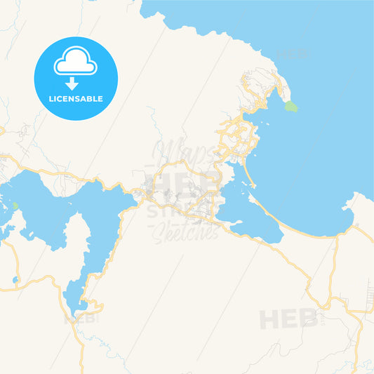 Printable street map of Jayapura, Indonesia