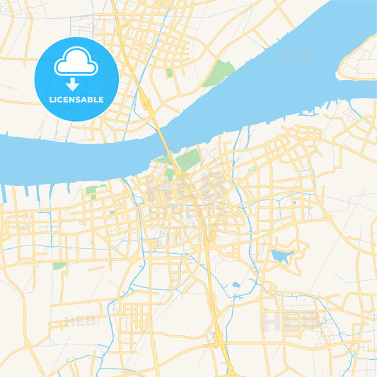 Printable street map of Jiangyin, China