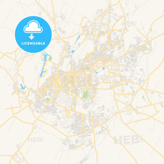 Printable street map of Jodhpur, India