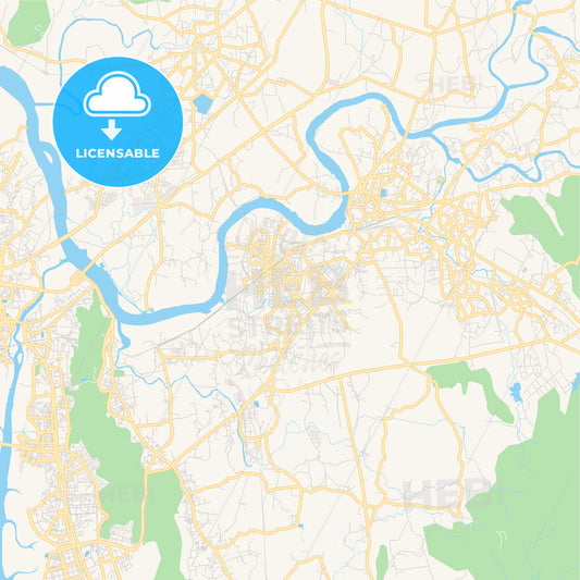 Printable street map of Kalyan-Dombivli, India