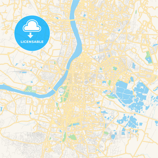 Printable street map of Kolkata, India