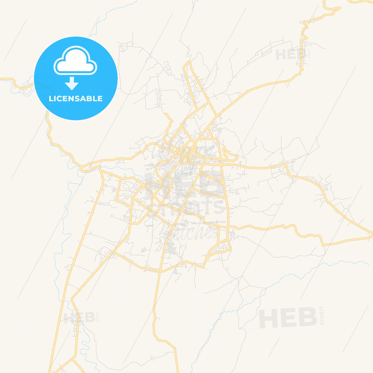 Printable street map of Kotamobagu, Indonesia