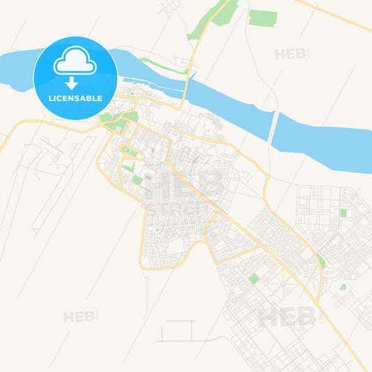 Printable street map of Laayoune, Western Sahara