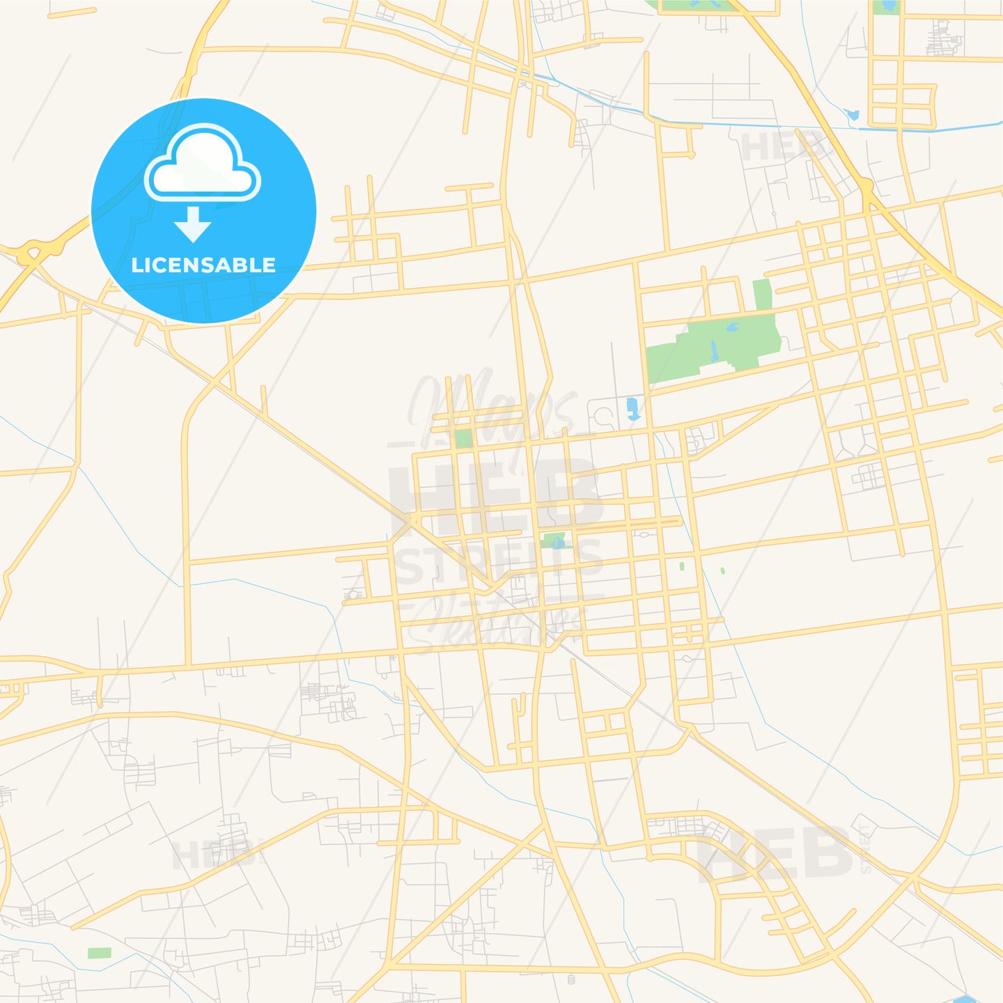 Printable street map of Langfang, China - HEBSTREITS