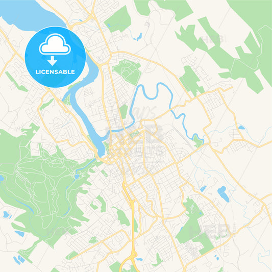 Printable street map of Launceston, Australia