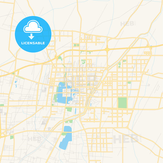 Printable street map of Liaocheng, China