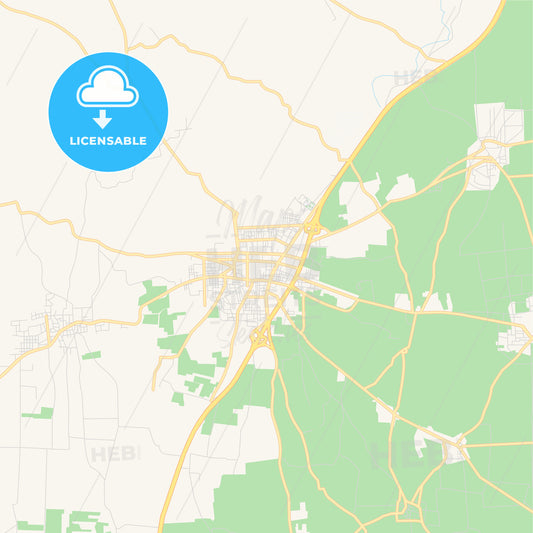 Printable street map of Maarat al-Numaan, Syria