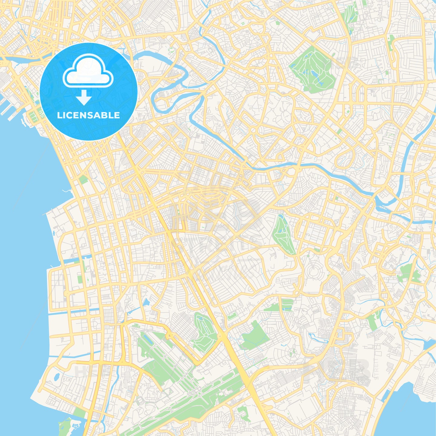 Printable street map of Makati, Philippines