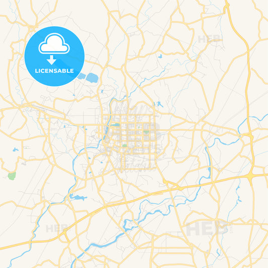 Printable street map of Maoming, China