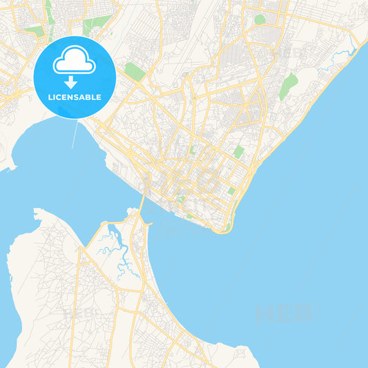 Printable street map of Maputo, Mozambique