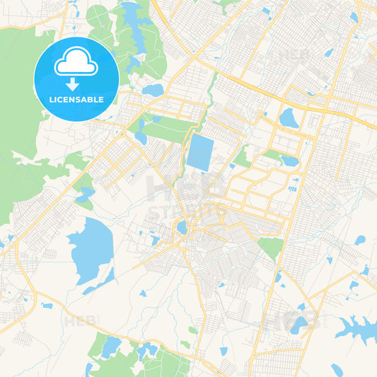 Printable street map of Maracanau, Brazil