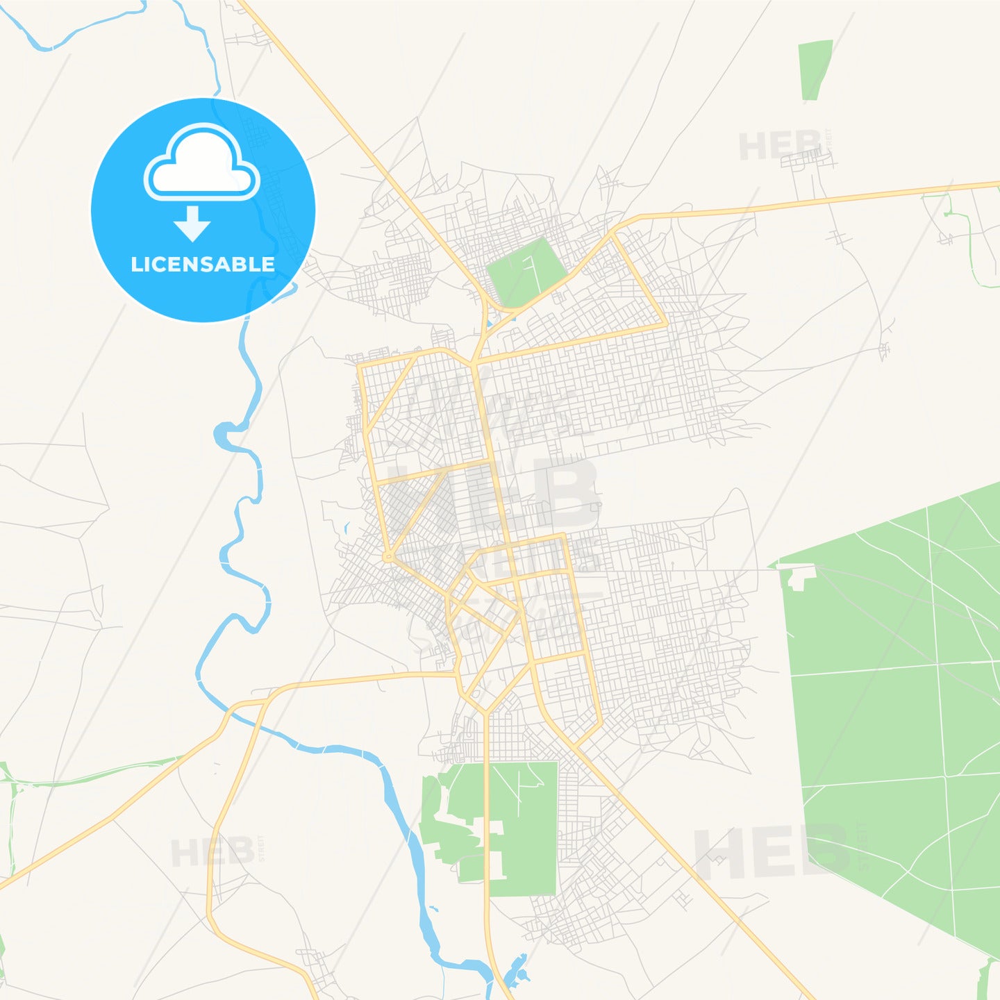 Printable street map of Maradi, Niger