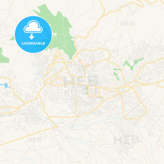 Printable street map of Mbeya, Tanzania