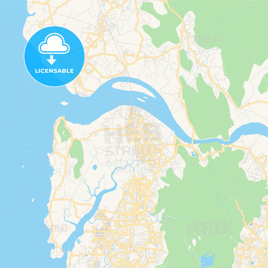 Printable street map of Mira-Bhayandar, India