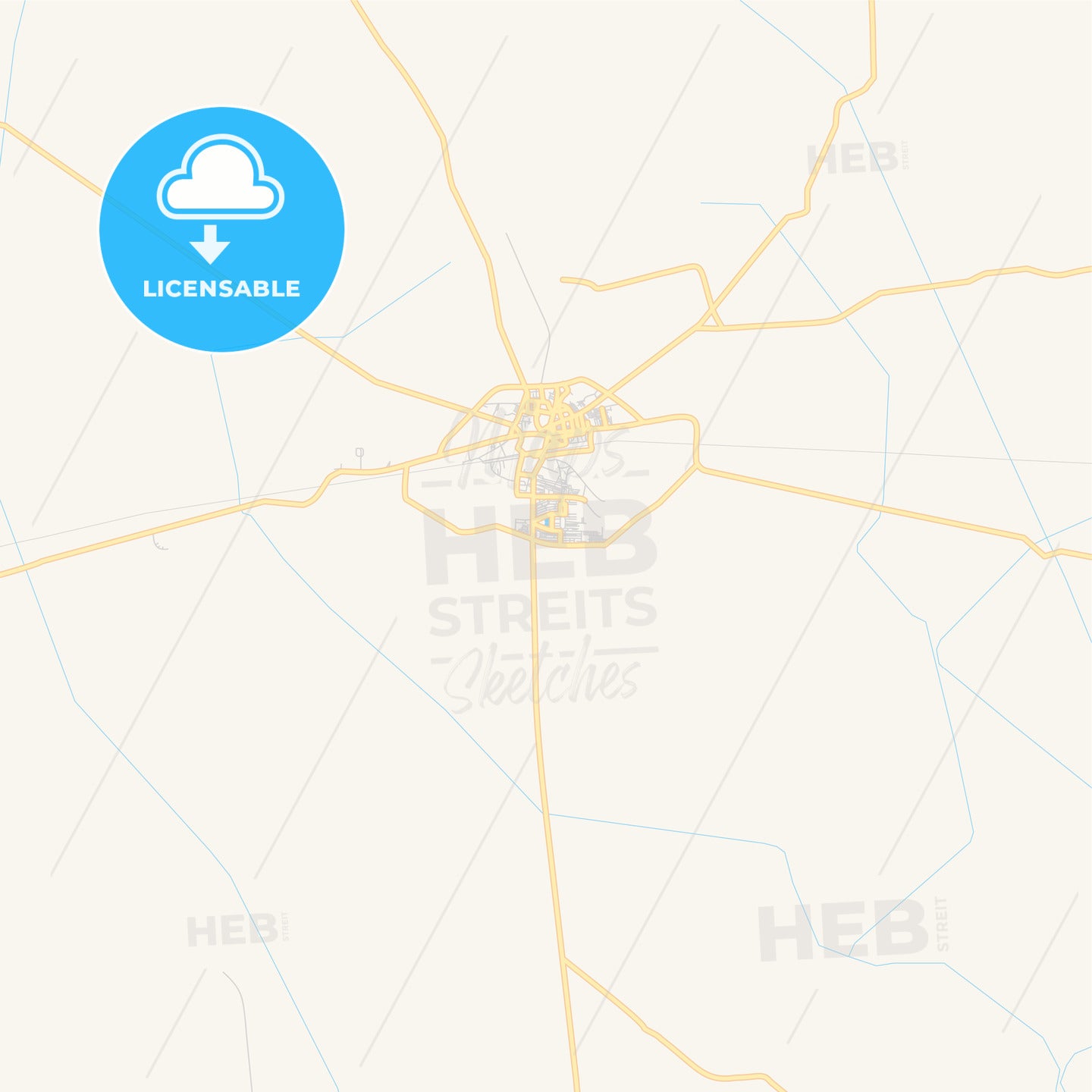 Printable street map of Mirpur Khas, Pakistan