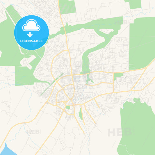 Printable street map of Morogoro, Tanzania