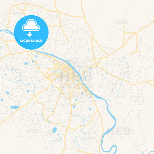 Printable street map of Mymensingh, Bangladesh