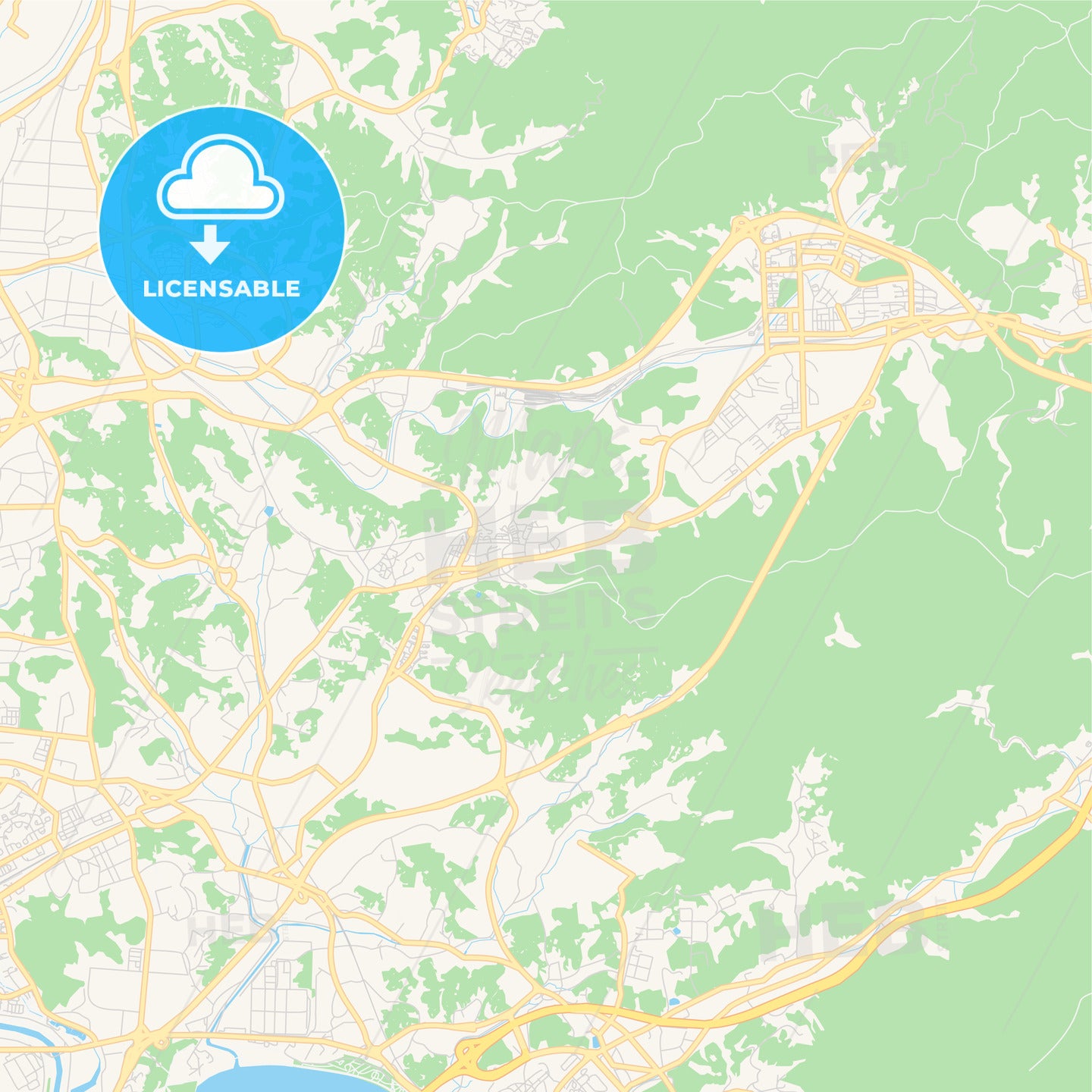 Printable street map of Namyangju, South Korea
