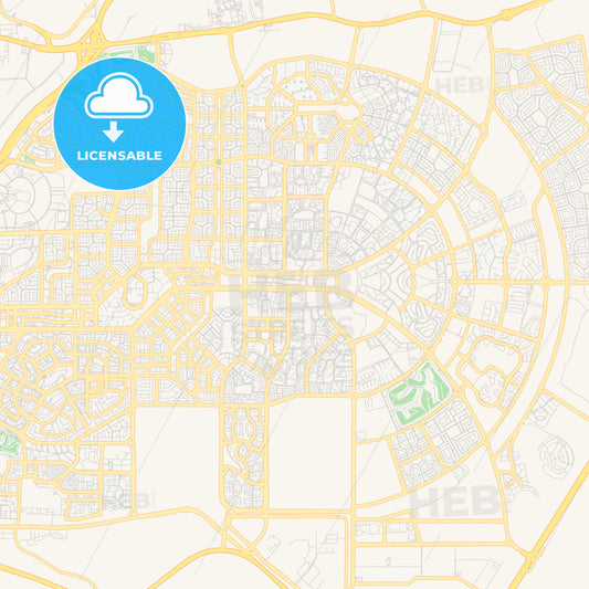 Printable street map of New Cairo, Egypt