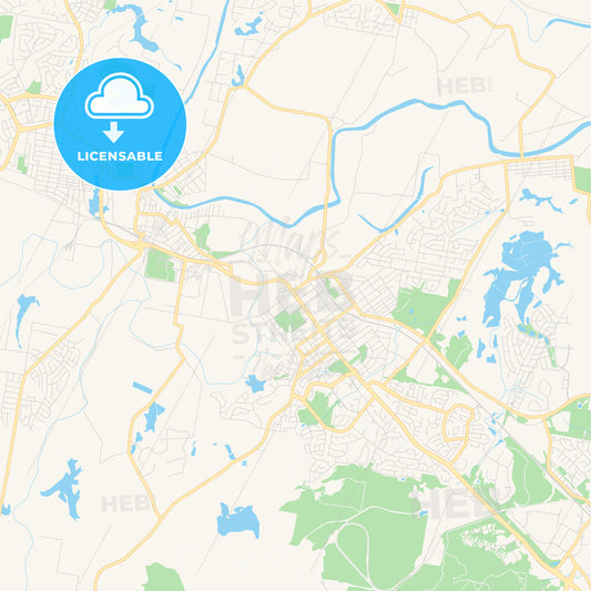 Printable street map of Newcastle–Maitland, Australia