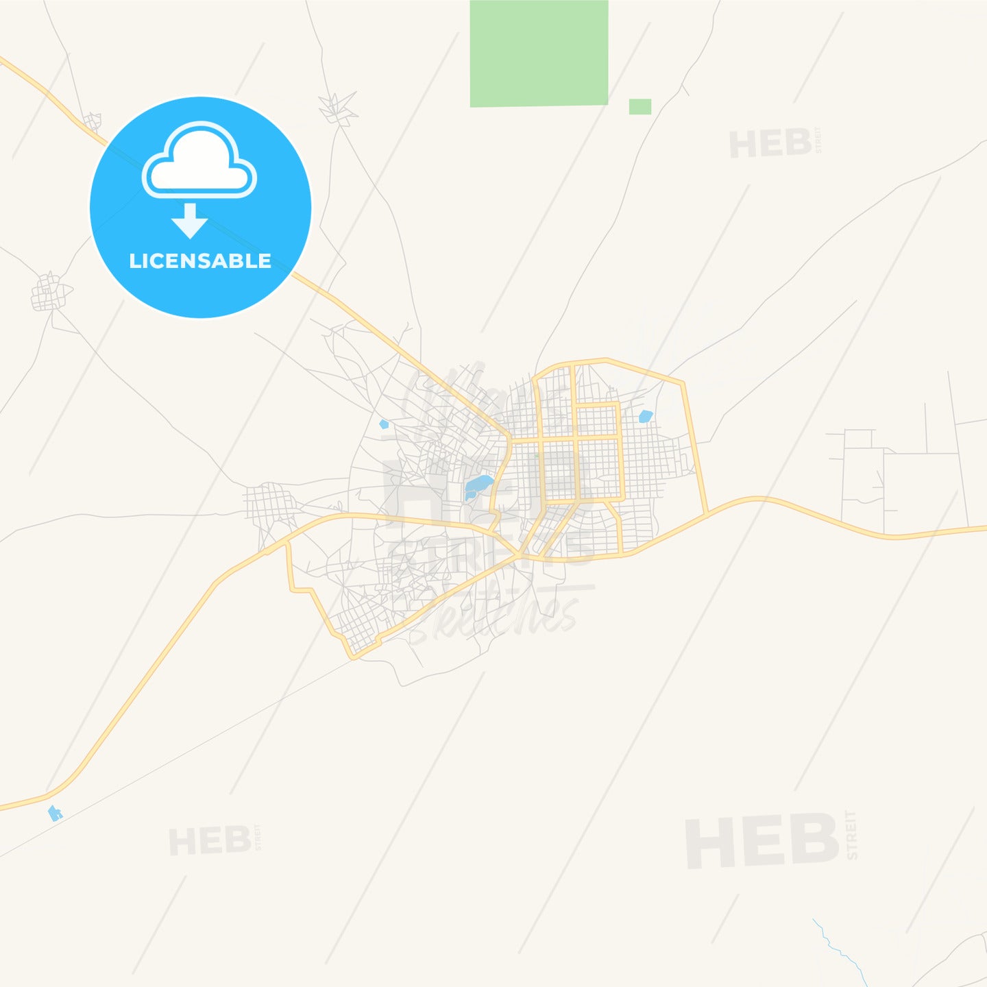Printable street map of Nguru, Nigeria