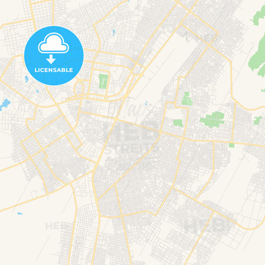 Printable street map of Nouakchott, Mauritania