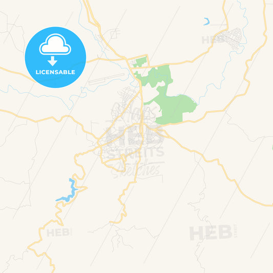 Printable street map of Ocumare del Tuy, Venezuela