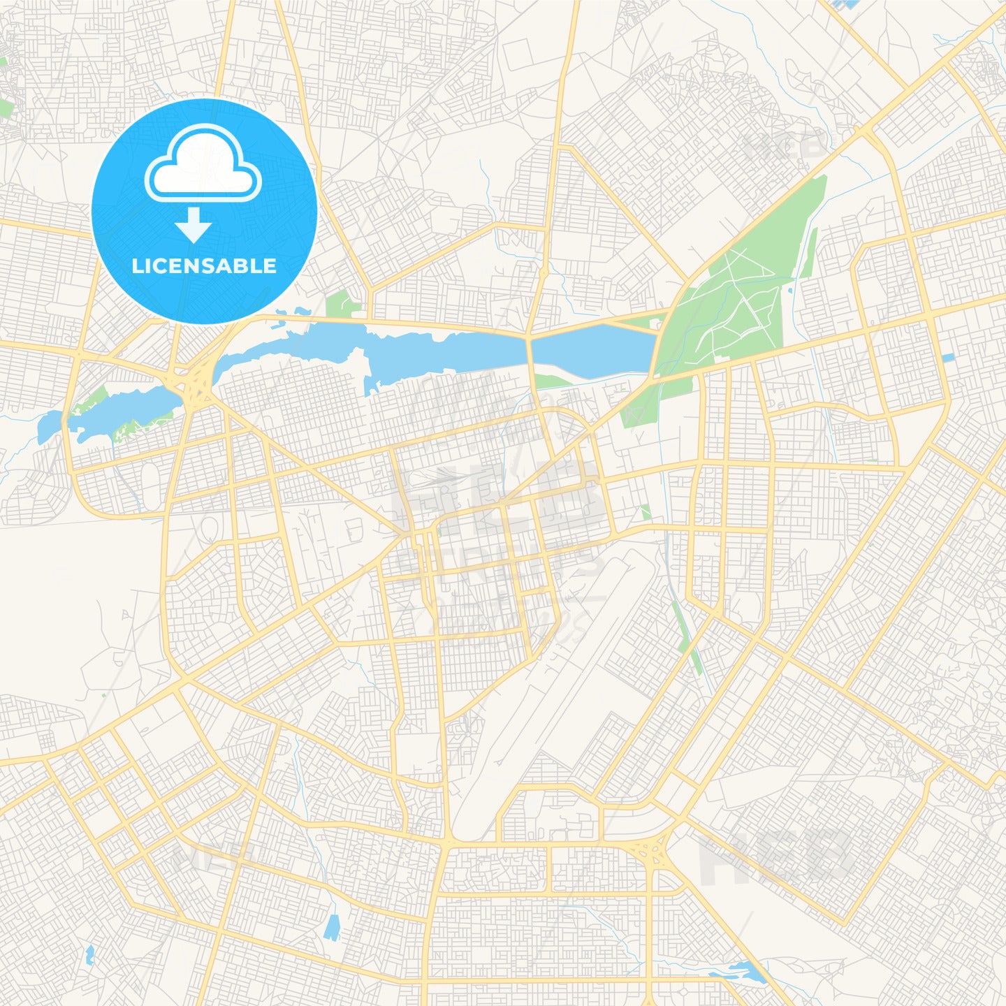 Printable street map of Ouagadougou, Burkina Faso