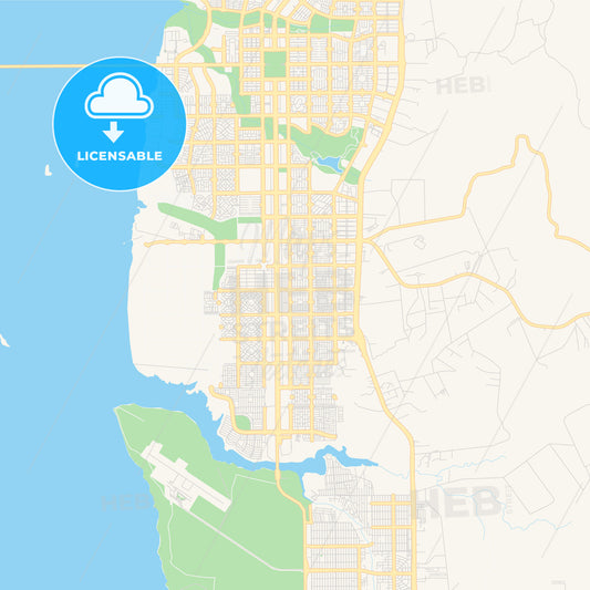 Printable street map of Palmas, Brazil