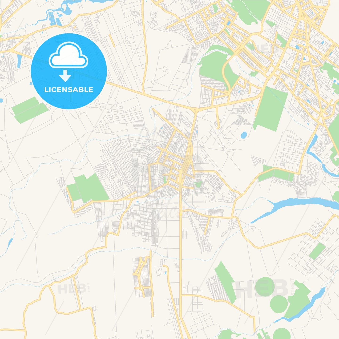 Printable street map of Parnamirim, Brazil