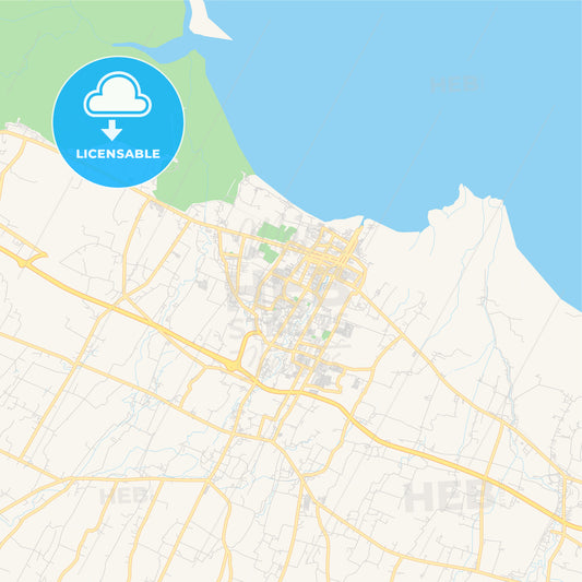Printable street map of Pasuruan, Indonesia