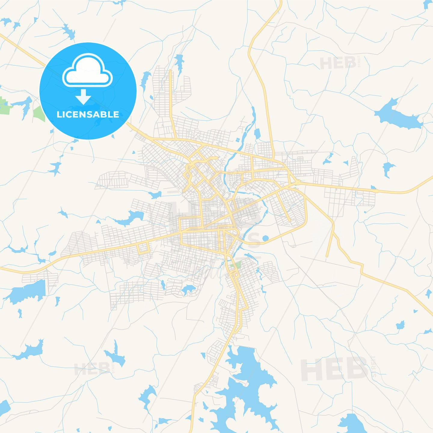 Printable street map of Patos, Brazil