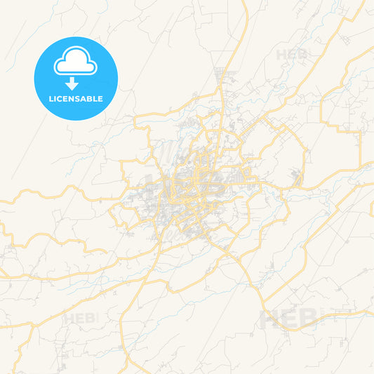 Printable street map of Pematangsiantar, Indonesia