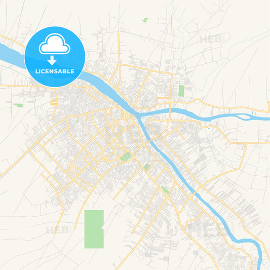Printable street map of Pontianak, Indonesia
