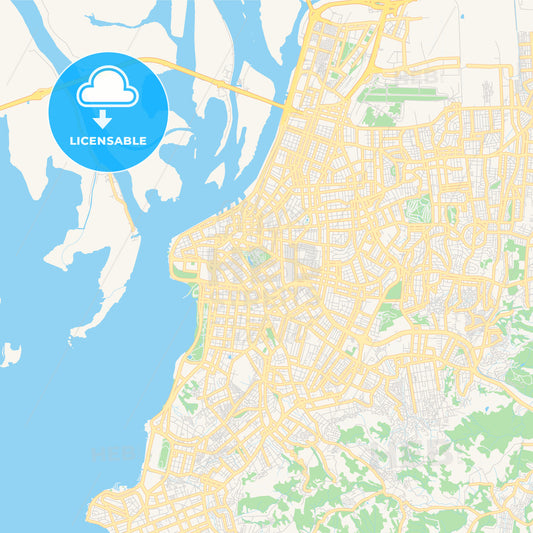 Printable street map of Porto Alegre, Brazil
