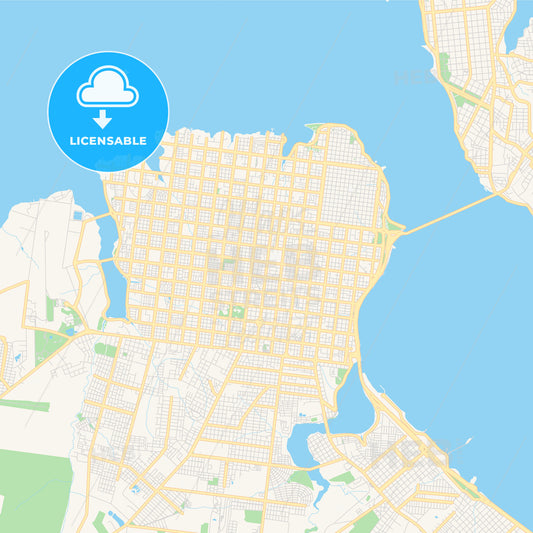 Printable street map of Posadas, Argentina