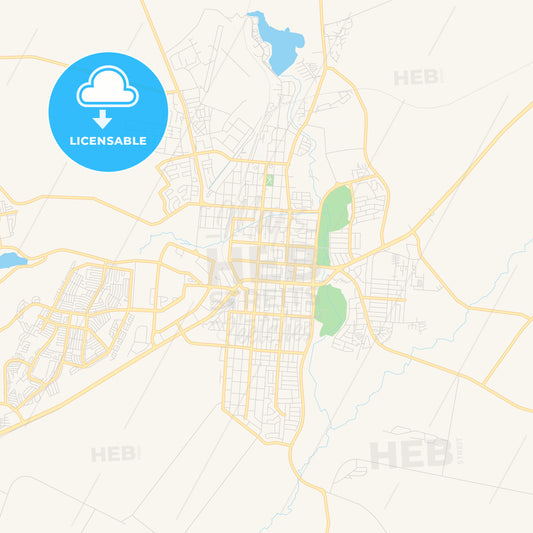 Printable street map of Potchefstroom, South Africa