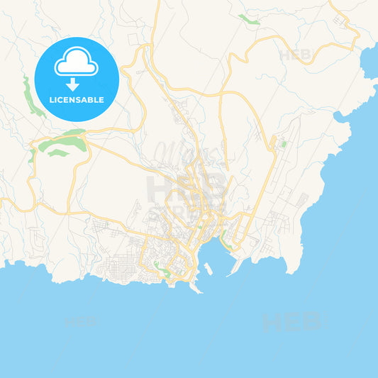 Printable street map of Praia, Cape Verde