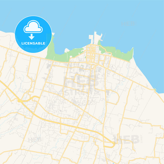 Printable street map of Probolinggo, Indonesia