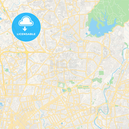 Printable street map of Quezon City, Philippines