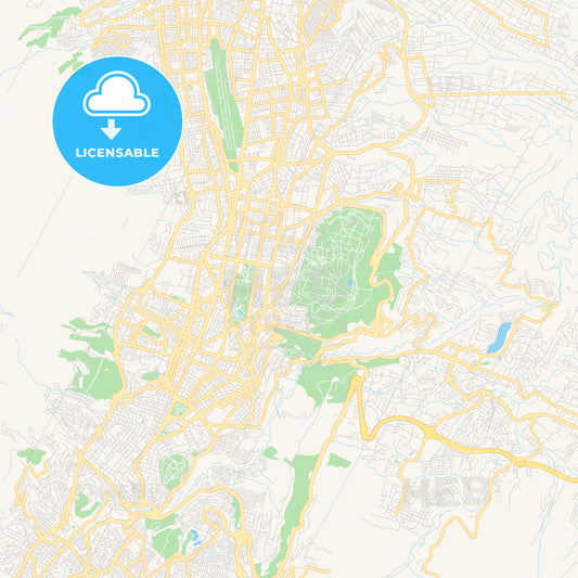 Printable street map of Quito, Ecuador