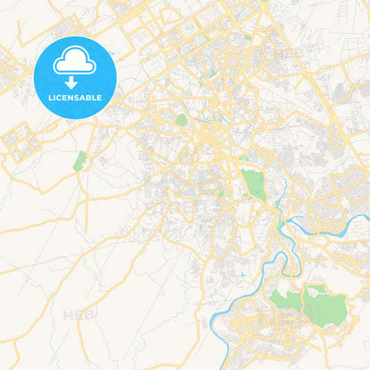 Printable street map of Rawalpindi, Pakistan