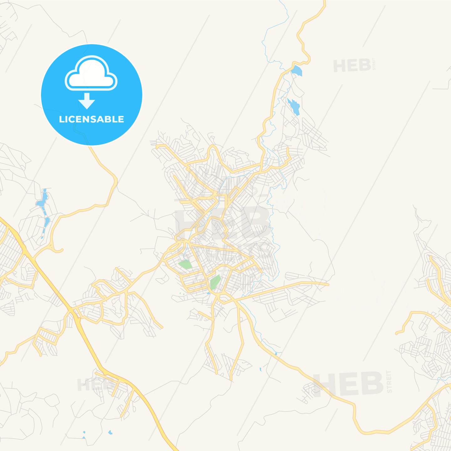 Printable street map of Ribeirao das Neves, Brazil