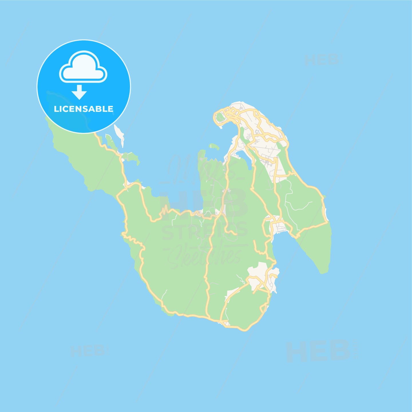 Printable street map of Sabang, Indonesia