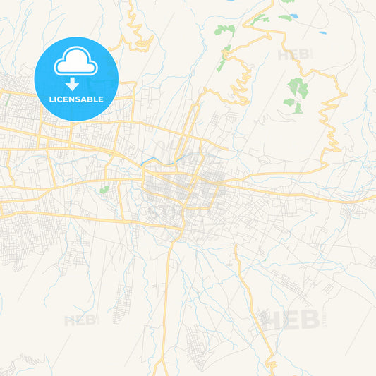 Printable street map of Sacaba, Bolivia